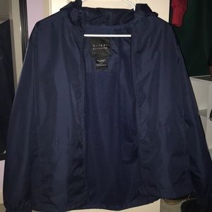 Navy blue wind breaker